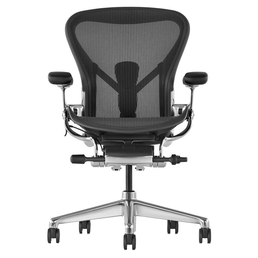 Herman Miller Aeron Remastered Polished Aluminium Refurbished