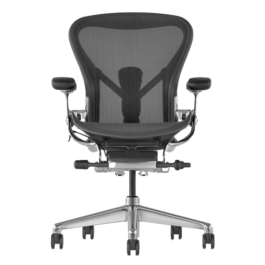 Herman Miller Aeron Remastered Polished Aluminium Refurbished